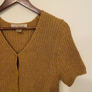 Vintage Jones New York Short Sleeve Cardigan, Size M, Good Condition